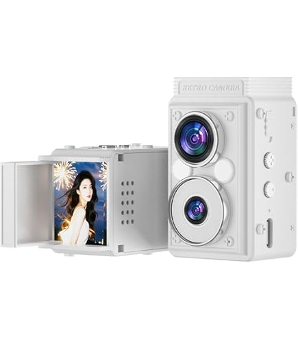 Amazon.com: Mini Vintage Digital Camera, Portable Retro Twin Lens
