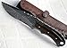 Poshland BC-33, Custom Handmade Full Tang Damascus Steel Skinner Knife - Brown Jute Micarta Handle