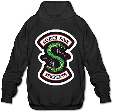 LOVECHY Riverdale South Side Serpents Men's Blank Hooded SweatshirtBlack