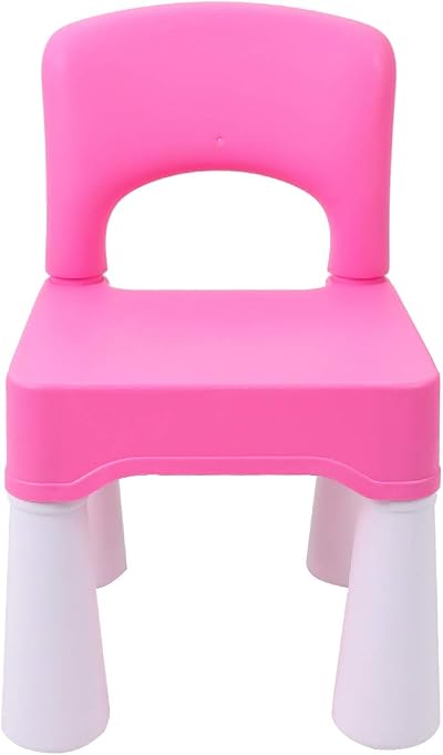 burgkidz Pink Kid's Plastic Chair Curved Backrest 100kg 220lb.