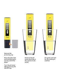 Kit de comprobador de pH Poit, resolución 0.01, función ATC, calibración automática.