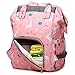 LEQUEEN Diaper Bag Multi-Function Baby Diaper Backpack Nappy Bags, Mom Dad Travel Backpack Large Capacity Baby Bags with Unicorn Printing (Pink)