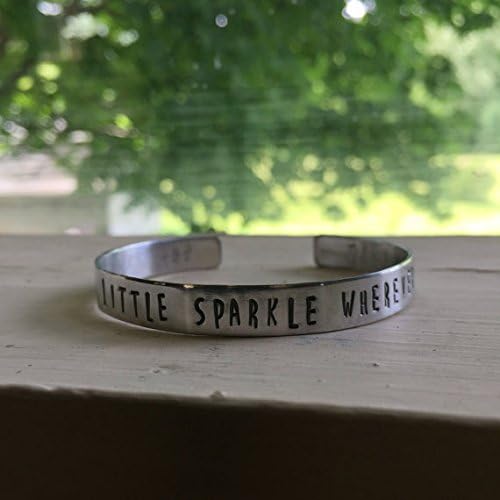Bracelet - She Leaves A Little Sparkle Wherever She Goes - Choose Your Metal