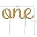 INNORU One Cake Topper 1st First Birthday Cake Decoration Double Sided Gold Glitter Stock