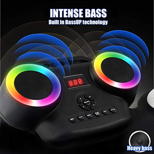 MoKasi Led Electronic Drum Pad Set Electric Drum Set Roll Up Practice