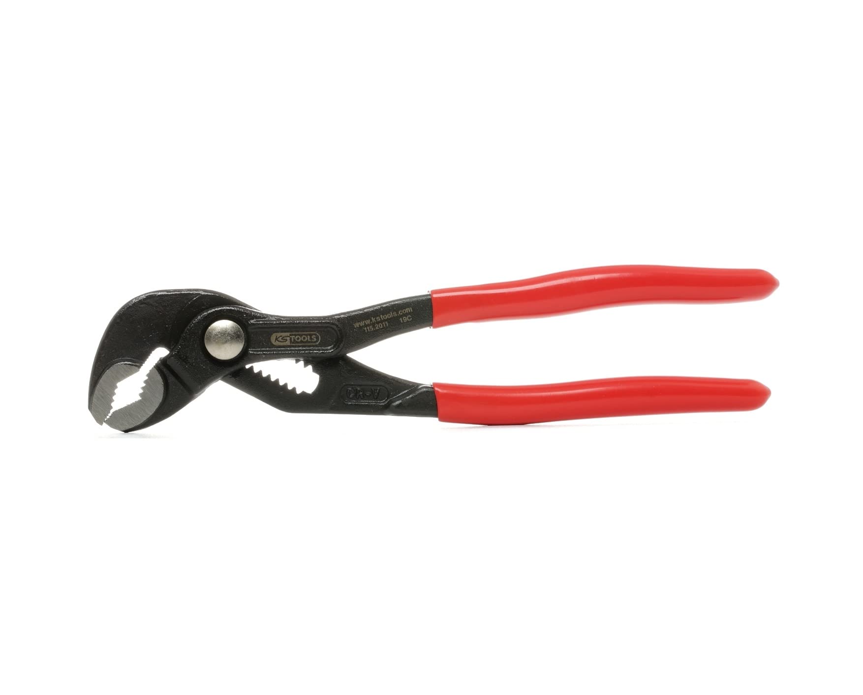 KS Tools 115.2011 Water Pump Pliers with Push Button Adjustment, 175 mm