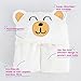Hooded Baby Towel, Baby Hooded Bath Towel, Baby Hooded Animal Bath Towel - Large Hooded Baby Bath Towel by Bugie - Bamboo Fiber, Highly Absorbent, High Durability, Embroidered Bear Hood, Ultra Soft