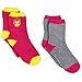 Iron Man Womens 2 pack Cozy Socks (9-11 Womens (Shoe: 4-10), Iron Man Grey/Pink)