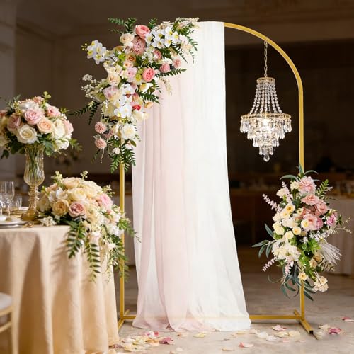 BIXVSIN 2.2m Metal Wedding Arch Backdrop Stand Arch Frame for Birthday Party Anniversary Celebration Studio Background Decoration