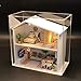 ZUINIUBI Doll House Kit DIY Miniature Loft Handmade House Furnished with Accessories Dust-Proof Cover and Assemble Tool Birthday Gift for Kids Adults Light Time