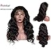 Glueless 360 Lace Front Wigs Human Hair With Baby Hair Body Wave Wigs For Black Women Unprocessed Brazilian Virgin Hair Wig Pre Plucked(18 inch, Natural Color)