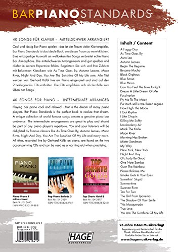 Bar Piano Standards (mit 2 CDs): 40 wunderschöne Piano Standards im Barmusikstil für Klavier - mittelschwer arrangiert - Image 3