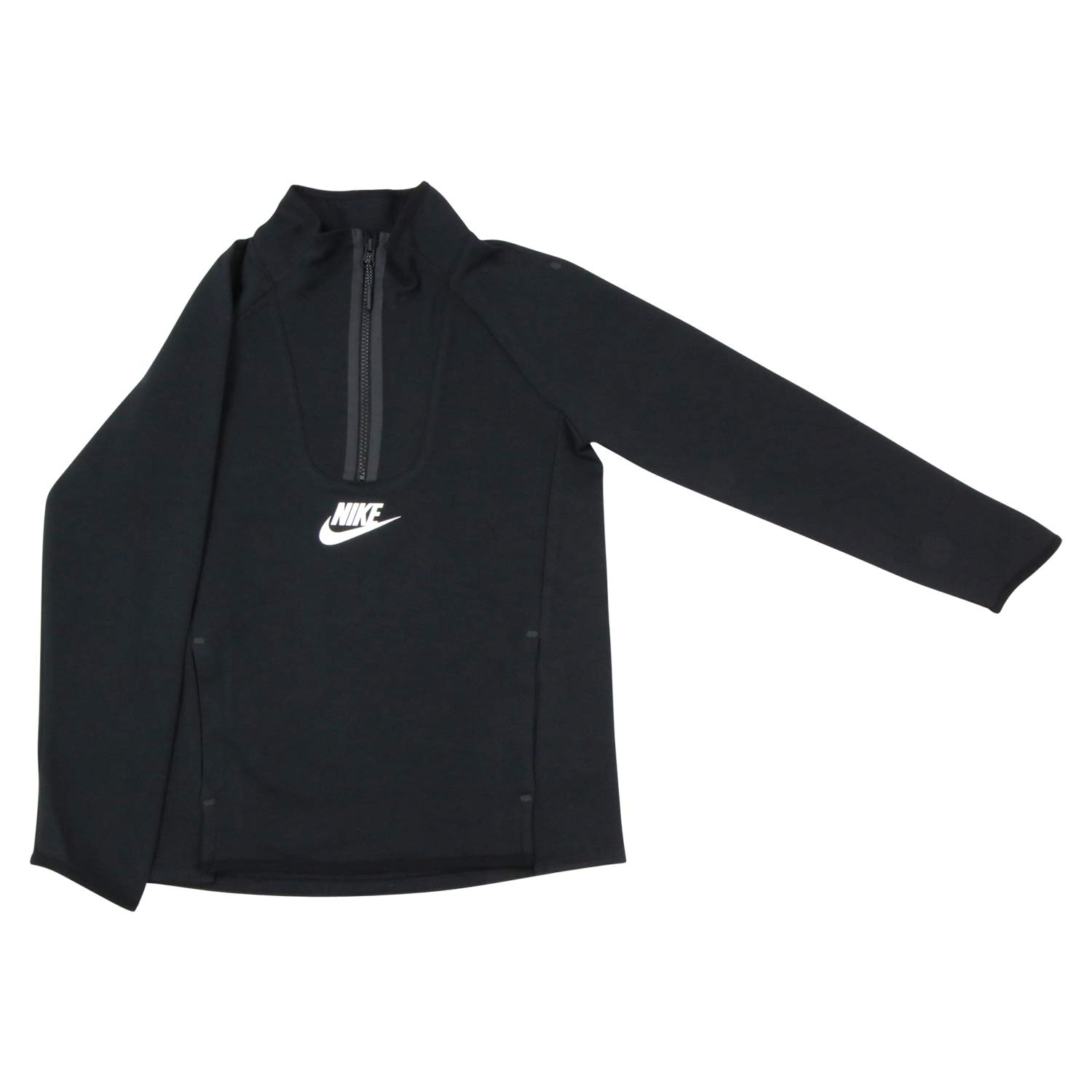 Nike Kids B NSW TCH FLC SSNL Long Sleeved T-shirt - Black/White, Small