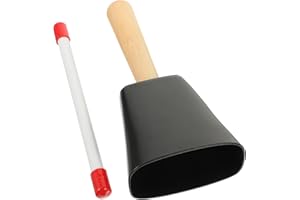 MILISTEN 1 Set cow bell metal cowbell with mallet kids vibraslap instrument cowbells school hand bells service handbells percussion drum cowbell hand knock plastic music Baby