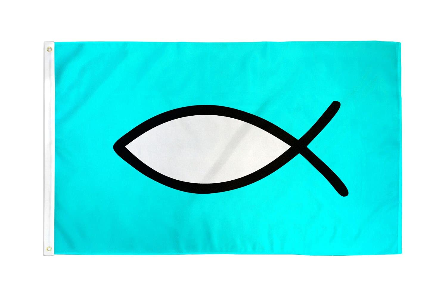AZ FLAG - Christian Fish Flag - 3x5 Ft - 100D Polyester Christianism Banner with Two Metal Grommets - Fade Resistant - Vivid Colors - 3' x 5' Feet - 150x90 Cm