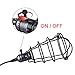 COOLWEST Industrial Pendant Light, Mini Hanging Caged Vintage Edison Hanging Cage Pendant Lighting E26 E27 Black Cord Light Fixture On/Off Switch for Home Kitchen