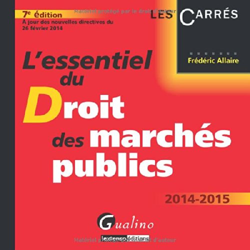 L' essentiel du droit des marchés publics