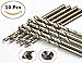 HSS Cobalt Drill Bits 1/4 in.x 4 in.Jobber Length M35 Twist Drill Steel Metal Iron-10Pcs