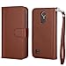Tekcoo Compatible for LG K20 V/LG K20 Plus/LG Harmony/LG Grace/LG V5 / K10 2017 PU Leather Wallet Case, Luxury ID Credit Card Slots Holder Flip Cover [Detachable Magnetic Hard Case] - Brown
