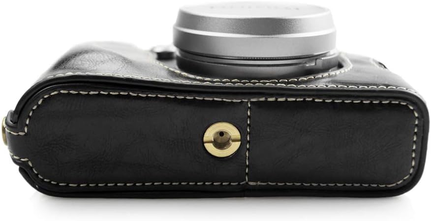 kinokoo Camera Leather Half Case Bottom Case for Fujifilm X100F PU Leather Bottom Open-able (Black) - Image 5