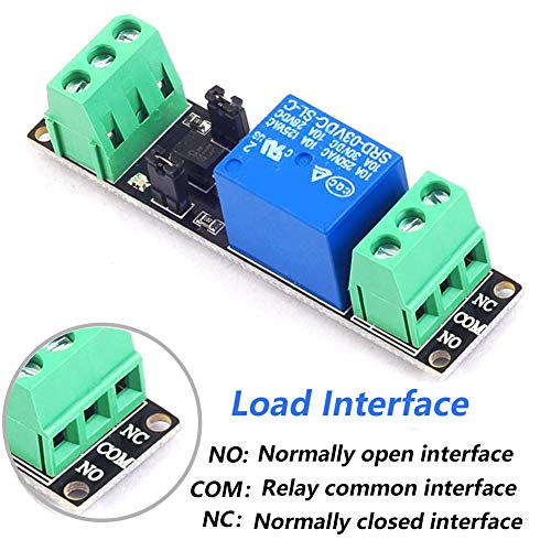 Youngneer 3v Relay Board Raspberry Pi Arduino Relay Module 1 Channel Opto-Isolate High Level Trigger for IOT ESP8266 Microcontrollers