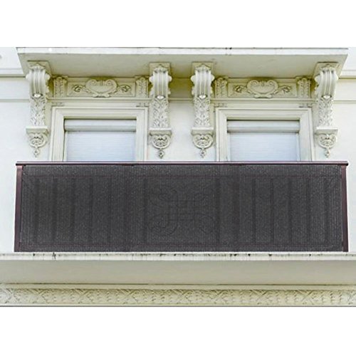 shsyue Balcony Cover Privacy Filter Weather-Resistant Wind Screen Anthracite UV Protection Balcony Covering with Cable Ties 500x90cm