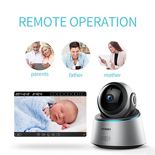 FREDI 1080p Wireless Camera HD WiFi IP Camera for Baby/Elder/Pet/Nanny Monitor, Pan/Tilt, Two-Way Audio & Night Vision(Update Version)