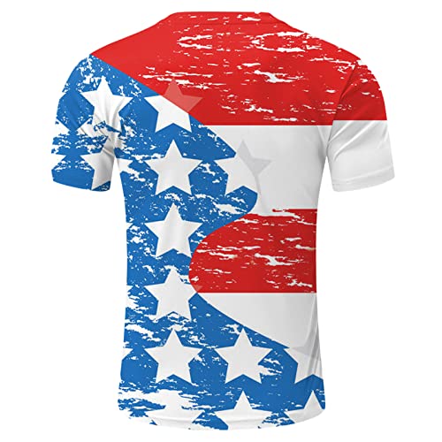Basketball Shorts for Men Men's American Flag T-Shirt Patriotic