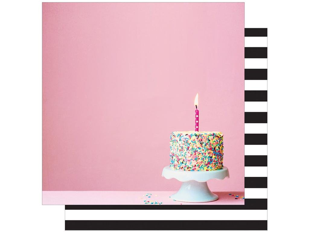 Webster's Pages Make A Wish Double-Sided Cardstock x 12-inch-Eat Cake 25 Sheets, Other, Multicoloured, 0.02x30.48x31.75 cm
