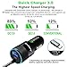 USB Type C Car Charger, Aonear 36W USB Car Charger with Quick Charge 3.0 Technology,Built-in Coiled Type C Cable for Nexus 6P 5X, LG G6, Galaxy S8/S8+,Note 8 ,Pixel 2/2 XL,OnePlus,with Extra USB Port