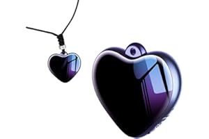 Heart Pendant Voice Recorder – Mini Voice Recorder with Smart Sound Capture, 200h Storage Mini Hidden Recorders with Voices A