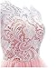 JY Women's Ruched Sleeveless Lace Short Party Dresses Evening Gowns