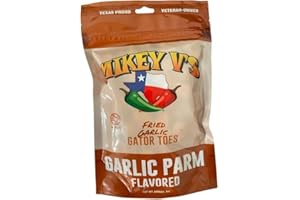 MIKEY V'S Mikey V’s Garlic Parmesan “Gator Toes” – Deep-Fried Garlic Snacks, Crunchy Cheesy Bites, 3.9 oz Bag