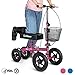 OasisSpace All Terrain Knee Scooter - with 12 Inches Air Filled Wheels, Steerable Knee Walker Heavy Duty Crutches for Foot Injuries Ankles Surgery (Blue) (Pink)