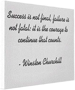 Wall Art Winston Churchill Quote 10x8 Canvas Print