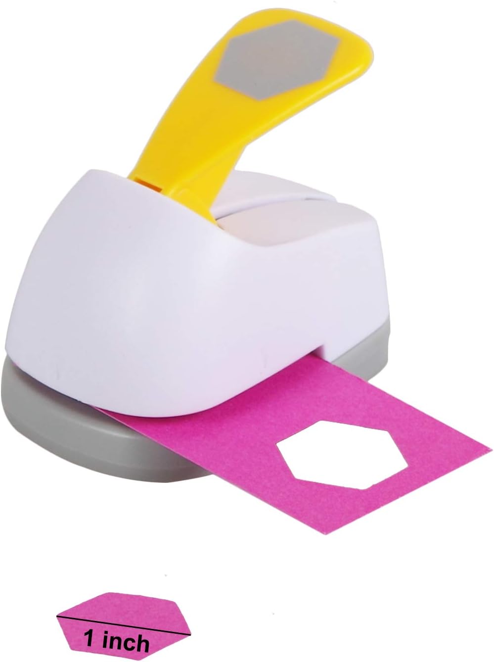 Craft Lever Punch 1 inch DIY Handmade Hexagon Paper Punch (1 inch Hexagon)