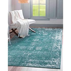 Unique Loom Sofia Collection Area Rug - Casino (9' x 12' 2", Turquoise/ Ivory) 51liVHDf9nL
