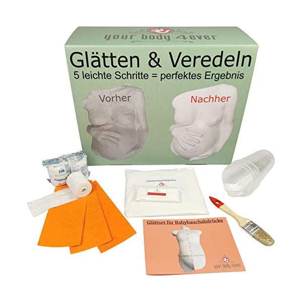 Set zum Glätten & Veredeln | Gipsabdruck Babybauch Veredelung | Flächenveredelung & Glättung für Gipsabdrücke