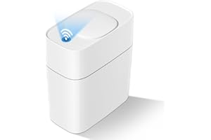 MOPALL Automatic Motion Sensor Bathroom Trash Can with Lid, 3 Gal Touchless Trash Can Auto-Adsorption Garbage Can, Slim Smart Trash Bin Waterproof Waste Basket for Bedroom, Kitchen, Office, Toilet, RV
