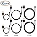 Cable Matters Combo 6-Pack Gold-Plated USB 2.0 Type A to Micro-B Cable - 1, 3, 6 Feet