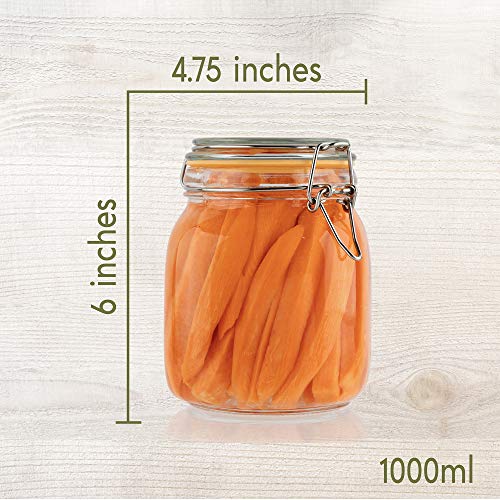 Galashield Glass Jars with Lids Food Storage Jars with Airtight Lids Leak Proof Glass Canisters