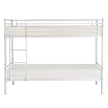 Amazon Com Metal Twin Bunk Bed Frame With Ladder Solid Durable