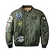 Neo-wows Men's Bomber Jacket with Patches