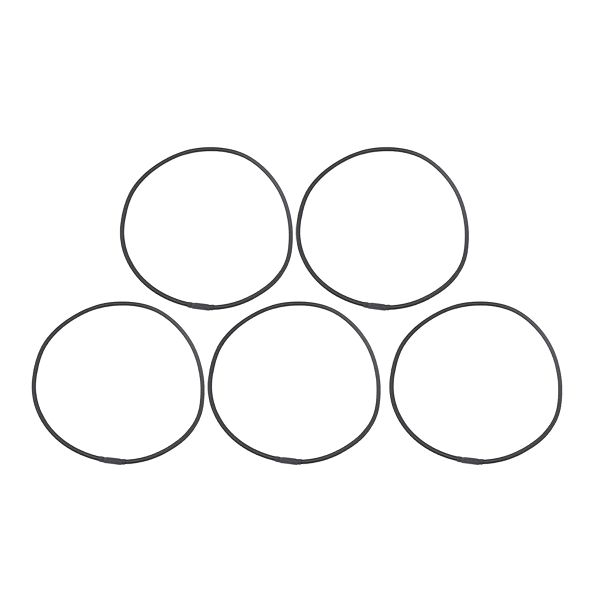 Mxfans 5 Pieces Elastic Bands Black for Microphone Shock Mount 52CM Perimeter