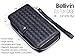 iPhone 6 Plus Wristlet, Bellivin Large Capacity Premium Woven Pattern PU Leather Detachable [Zipper Clutch] for iPhone 6 Plus/ 6s Plus 5.5