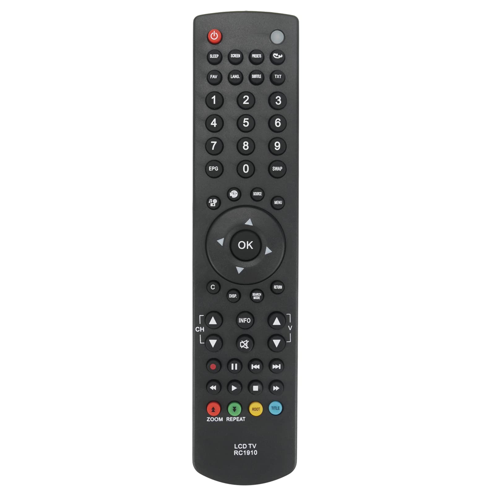 RC1910 Replacement Remote Control fit for Sharp LCD COLOUR TELEVISION LC-24LE510K