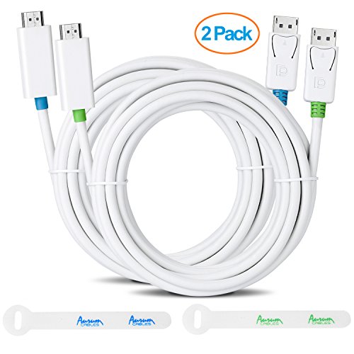 Aurum cables male displayport to hdmi cable - 2 pack ca…