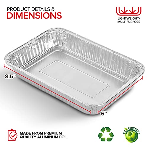 Stock Your Home 1.25” Aluminum Drip Pan (25 Count) Disposable Foil