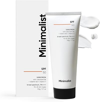 Minimalist SPF 50 Sunscreen Lightweight No White Cast 50 g