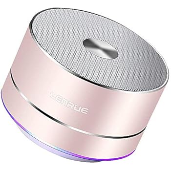 A2 LENRUE Portable Wireless Bluetooth Speaker with Built-in-Mic,Handsfree Call,AUX Line,TF Card,HD Sound and Bass for iPhone Ipad Android Smartphone and More(Rose Gold)